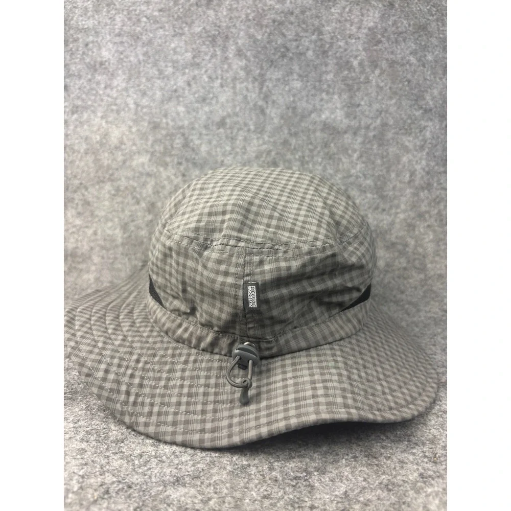 Outdoor Research Bucket Hat Mens XL Grey Plaid Sun Hat Adjustable Cinch 80615